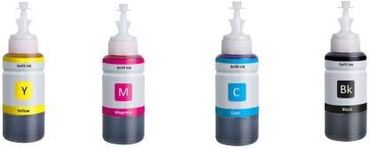 Ozer Refill Ink for Epson L210 100 Ml Each Bottle Multi Color Ink (Black, Cyan, Magenta, Yellow) Black + Tri Color Combo Pack Ink Bottle - Image 3